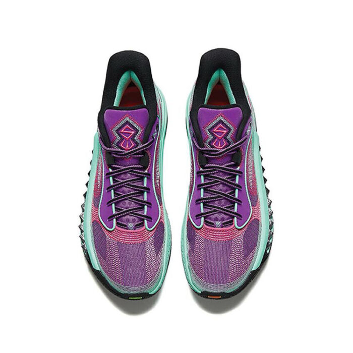 ANTA Shockwave 6 Pro "Purple pink green" Kyrie Irving Basketball Shoes - Image 4