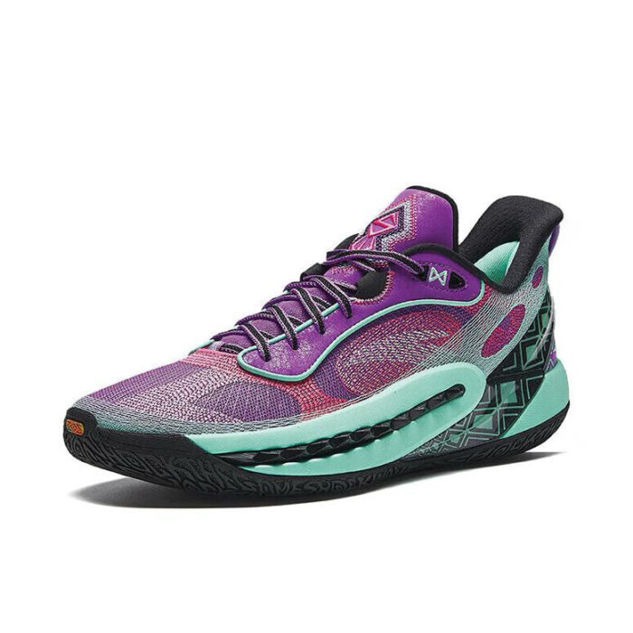 ANTA Shockwave 6 Pro "Purple pink green" Kyrie Irving Basketball Shoes - Image 3