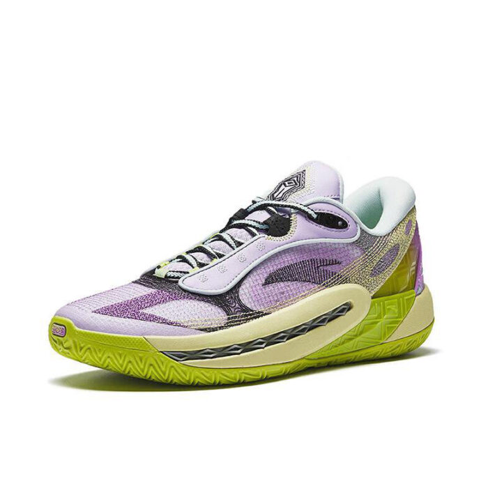 ANTA Shockwave 6 "Purple Green Purple" Kyrie Irving Basketball Shoes - Image 2