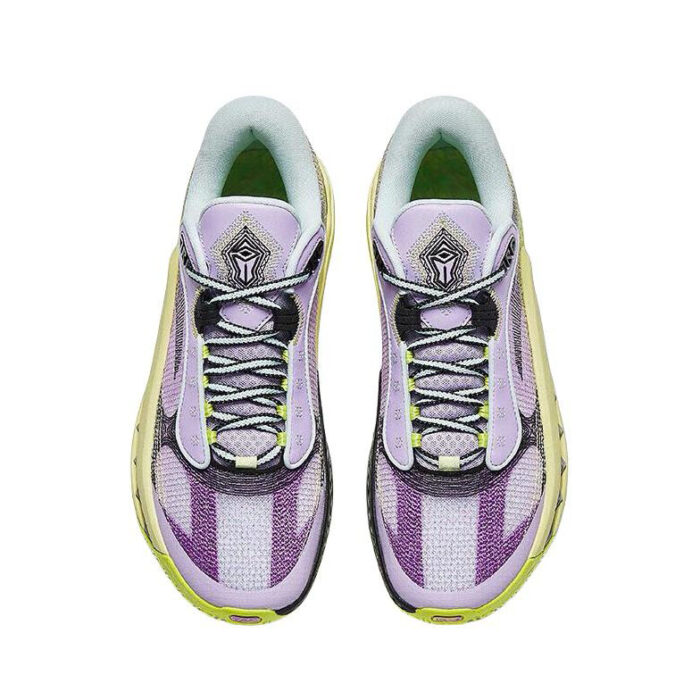 ANTA Shockwave 6 "Purple Green Purple" Kyrie Irving Basketball Shoes - Image 3